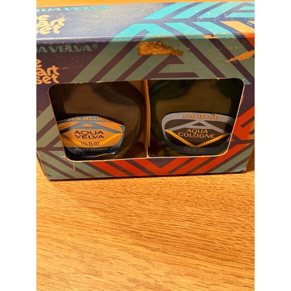 NOS Vintage Aqua Velva Smart Set Gift Cologne After Shave Ice Blue 1.75 OZ - Picture 4 of 8